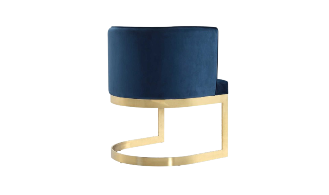Manhattan Comfort Aura Velvet Metal Dining Chair-Jennifer Furniture