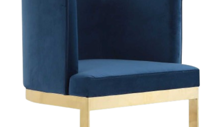 Manhattan Comfort Aura Velvet Metal Dining Chair-Jennifer Furniture