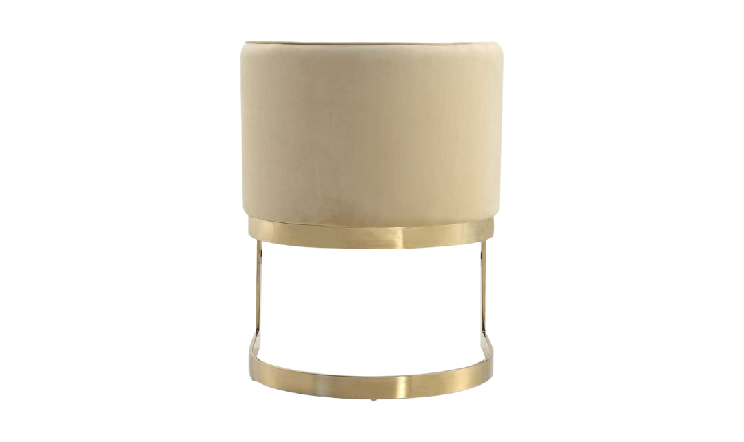 Manhattan Comfort Aura Velvet Metal Dining Chair-Jennifer Furniture