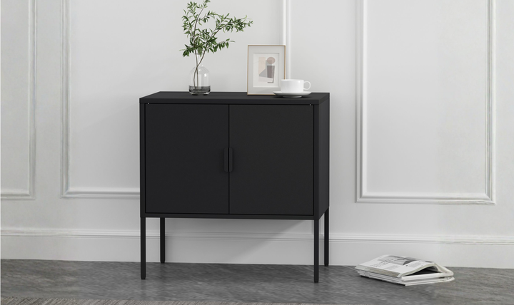Manhattan Comfort Ava Metal Accent Cabinet With Adjustable Shelves