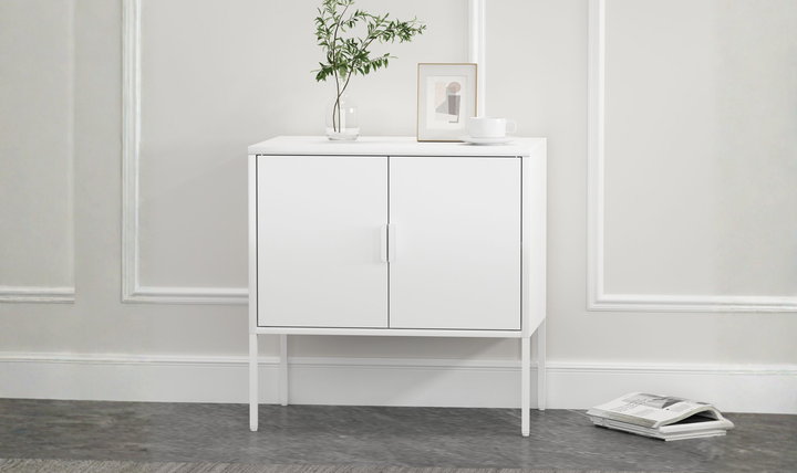 Manhattan Comfort Ava Metal Accent Cabinet With Adjustable Shelves
