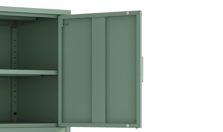 Manhattan Comfort Ava Metal Accent Cabinet With Adjustable Shelves