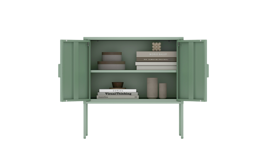 Manhattan Comfort Ava Metal Accent Cabinet With Adjustable Shelves