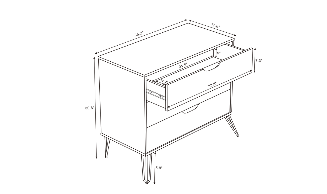Manhattan Comfort Avira Wooden Dresser With Three-Drawer-jennifer