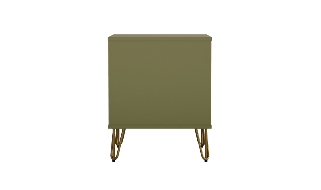 Manhattan Comfort Avira Wooden Nightstand With Two-Drawer