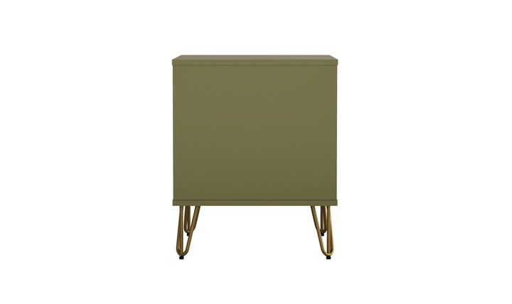 Manhattan Comfort Avira Wooden Nightstand With Two-Drawer