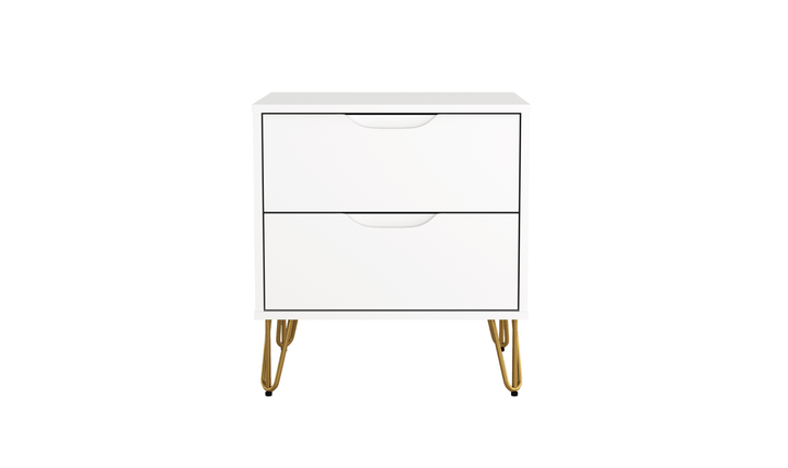Manhattan Comfort Avira Wooden Nightstand With Two-Drawer
