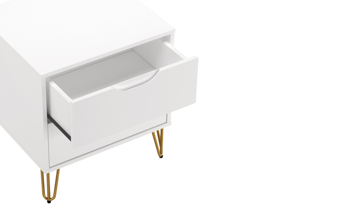Manhattan Comfort Avira Wooden Nightstand With Two-Drawer