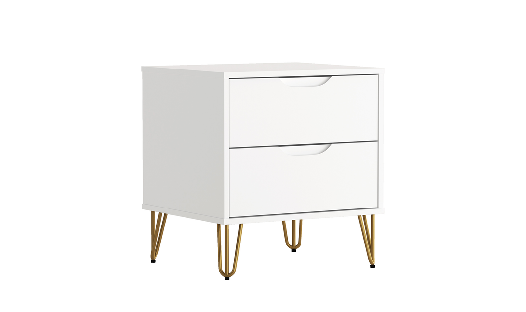 Manhattan Comfort Avira Wooden Nightstand With Two-Drawer