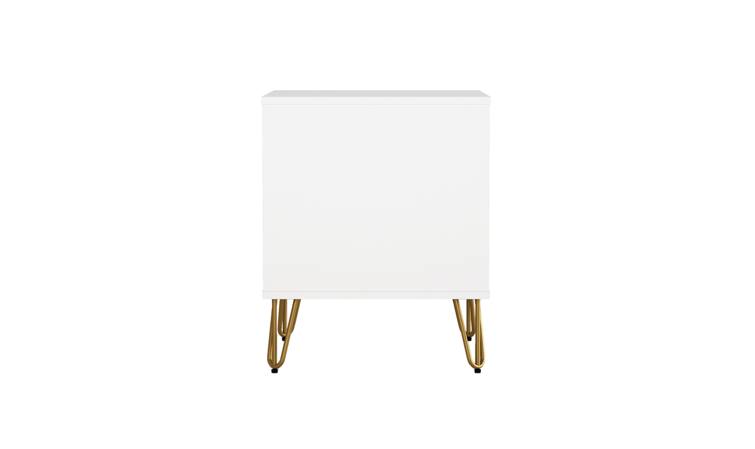 Manhattan Comfort Avira Wooden Nightstand With Two-Drawer