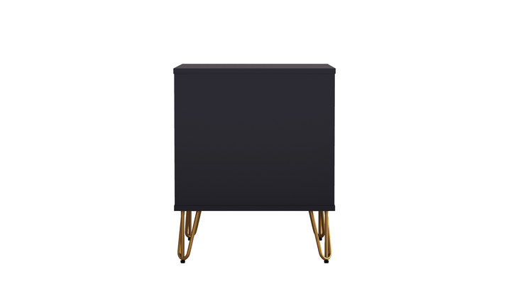 Manhattan Comfort Avira Wooden Nightstand With Two-Drawer - Jennifer Furniture