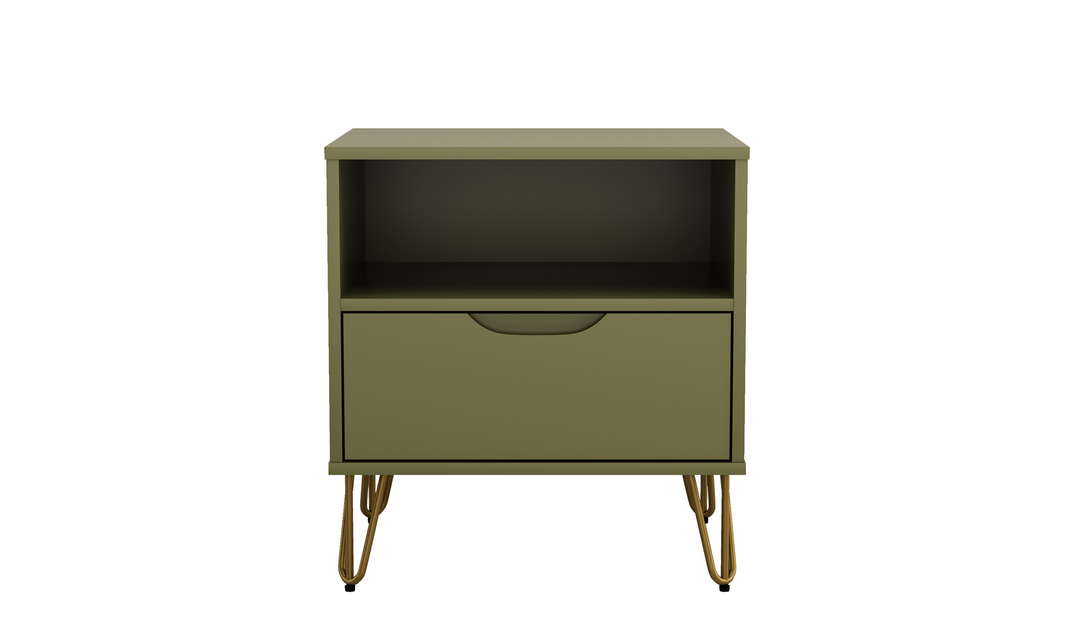 Manhattan Comfort Avira Wooden Nightstand - Jennifer Furniture