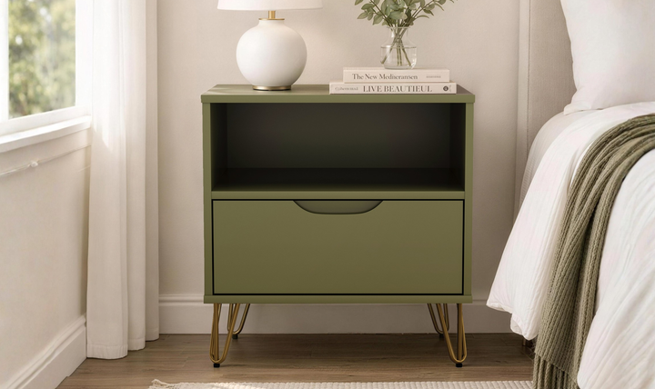 Manhattan Comfort Avira Wooden Nightstand - Jennifer Furniture