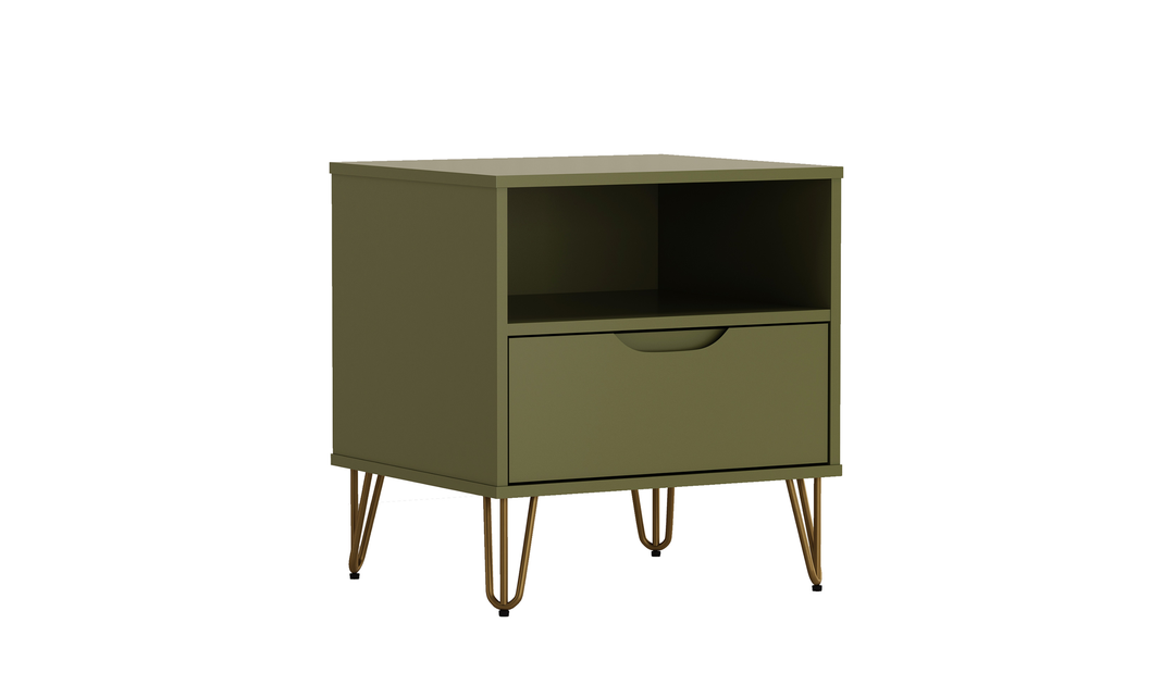 Manhattan Comfort Avira Wooden Nightstand