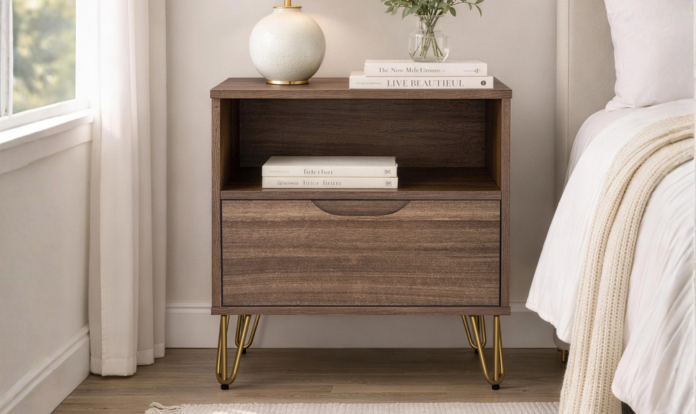 Manhattan Comfort Avira Wooden Nightstand - Jennifer Furniture