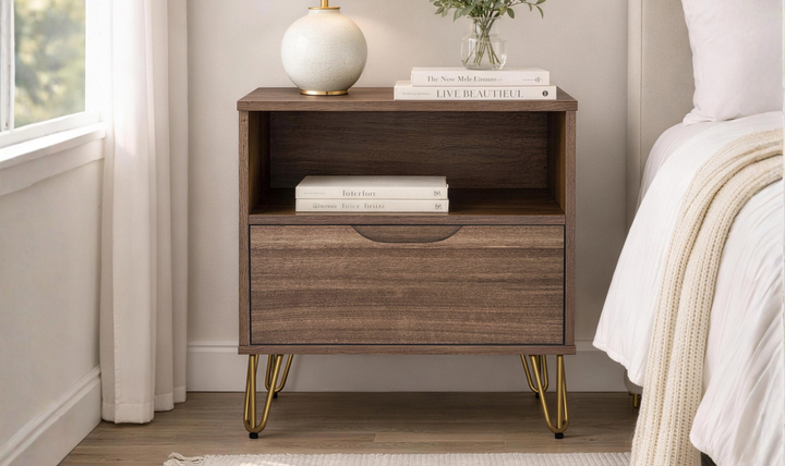 Manhattan Comfort Avira Wooden Nightstand - Jennifer Furniture