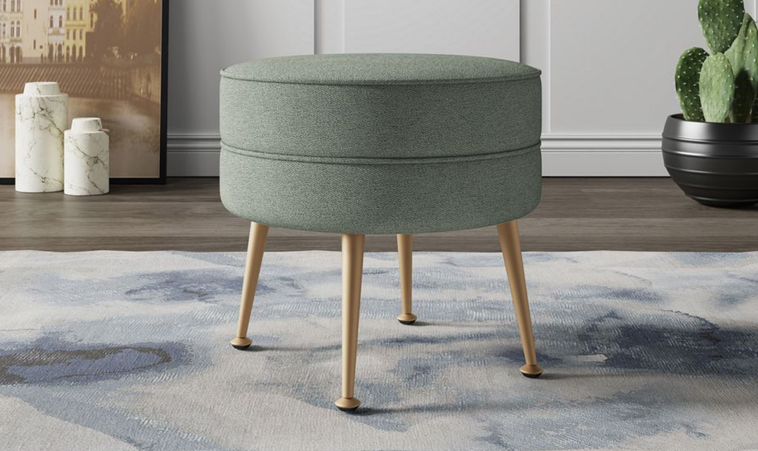 Manhattan Comfort Bailey Upholstered Accent Ottoman