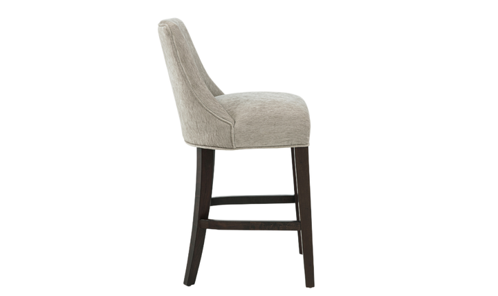Manhattan Comfort Beever Chenille Wood Counter Stool-jennifer