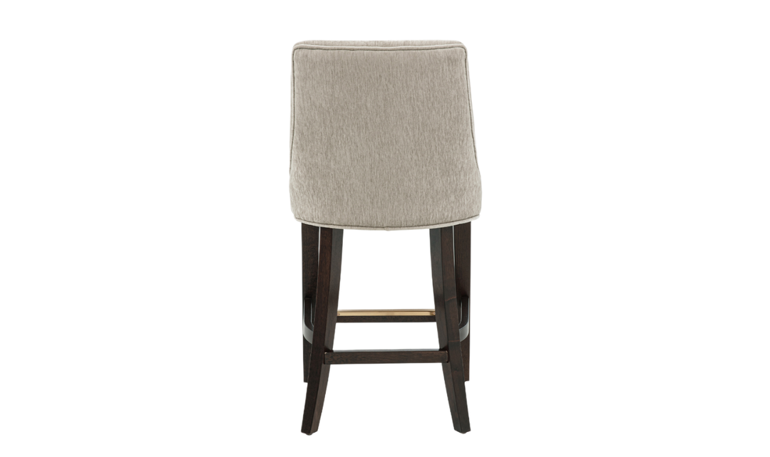 Manhattan Comfort Beever Chenille Wood Counter Stool-jennifer