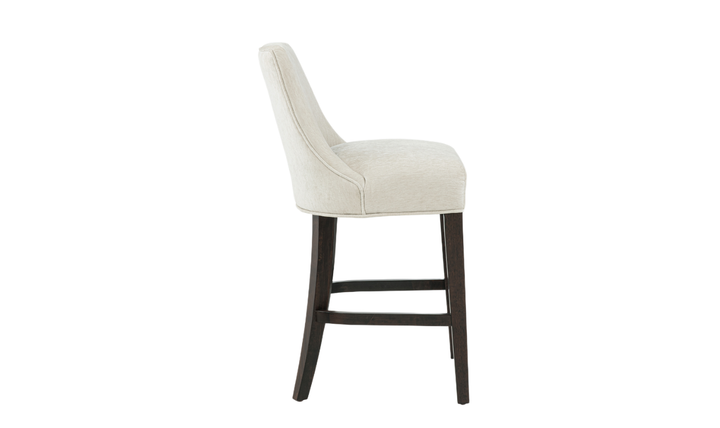 Manhattan Comfort Beever Chenille Wood Counter Stool-jennifer