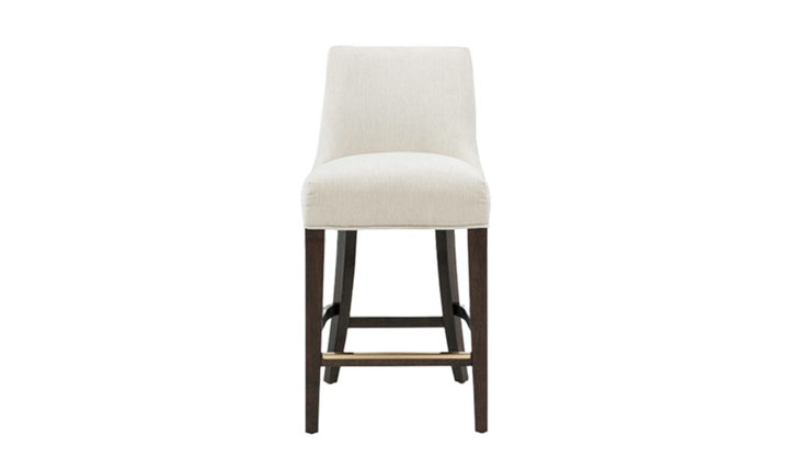 Manhattan Comfort Beever Chenille Wood Counter Stool-jennifer