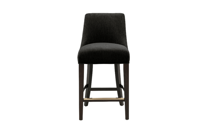 Manhattan Comfort Beever Chenille Wood Counter Stool-jennifer