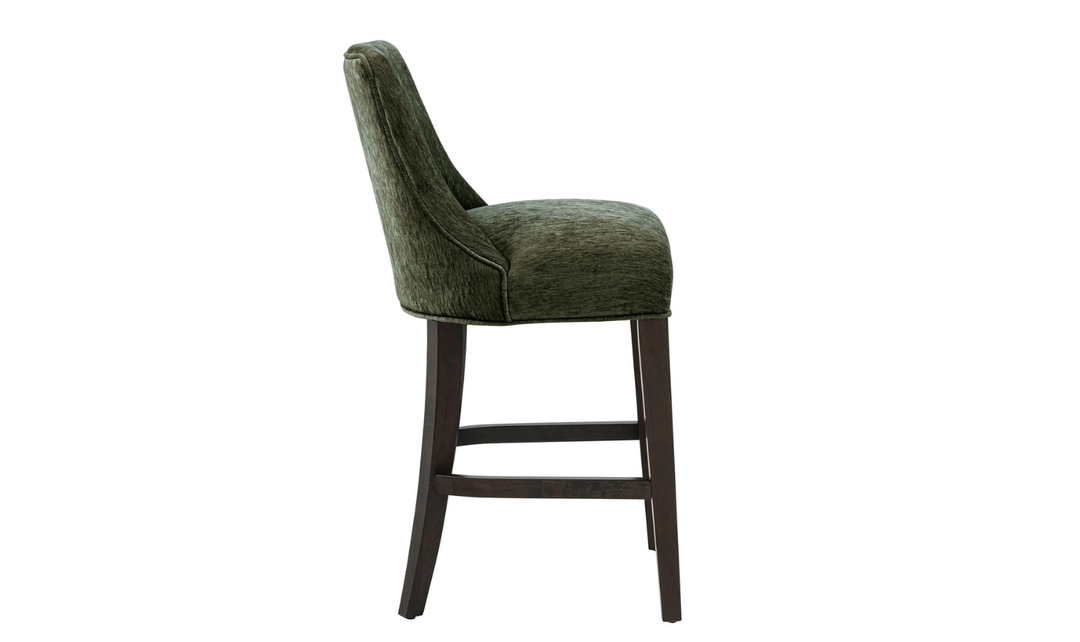 Manhattan Comfort Beever Chenille Wood Counter Stool-jennifer