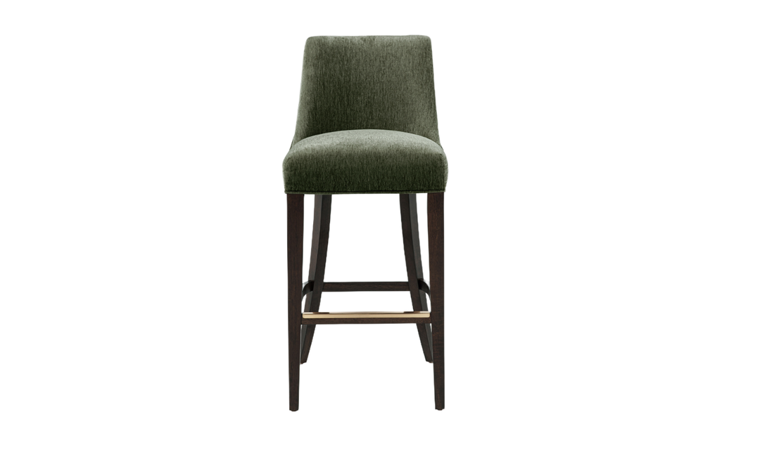 Manhattan Comfort Beever Chenille Wood Counter Stool-jennifer