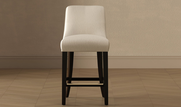 Manhattan Comfort Beever Chenille Wood Counter Stool-jennifer