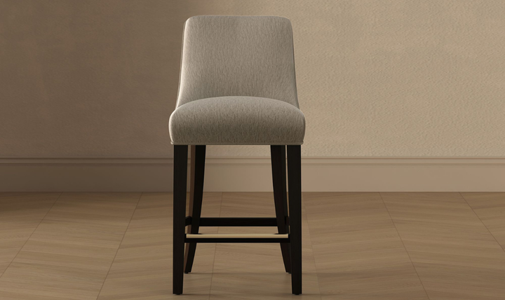 Manhattan Comfort Beever Chenille Wood Counter Stool-jennifer