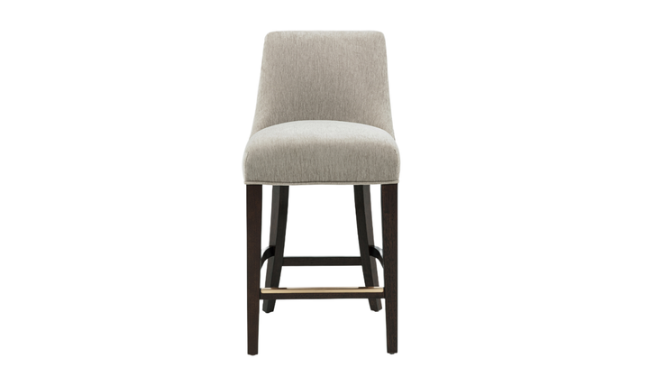 Manhattan Comfort Beever Chenille Wood Counter Stool-jennifer