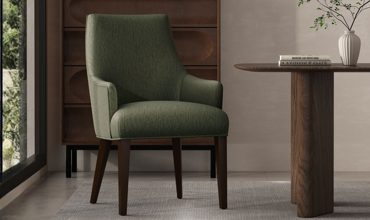 ManhattanComfortBeeverChenilleWoodenArmchair-Jennifer Furniture