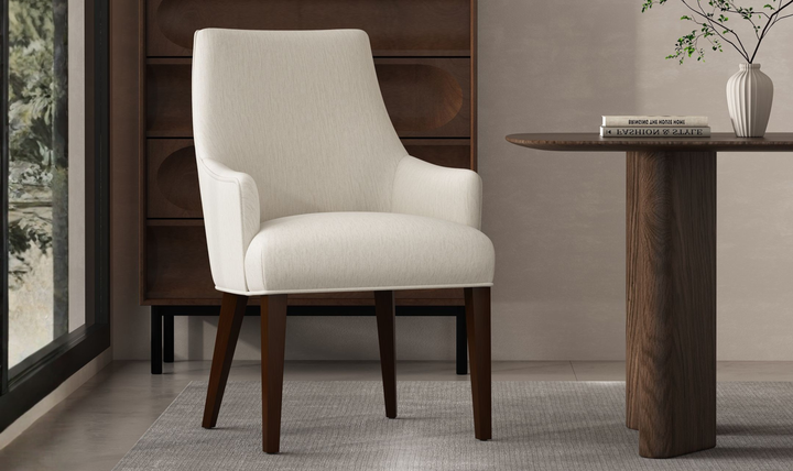 ManhattanComfortBeeverChenilleWoodenArmchair-Jennifer Furniture