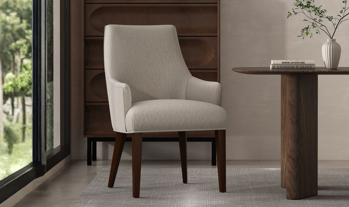 ManhattanComfortBeeverChenilleWoodenArmchair-Jennifer Furniture