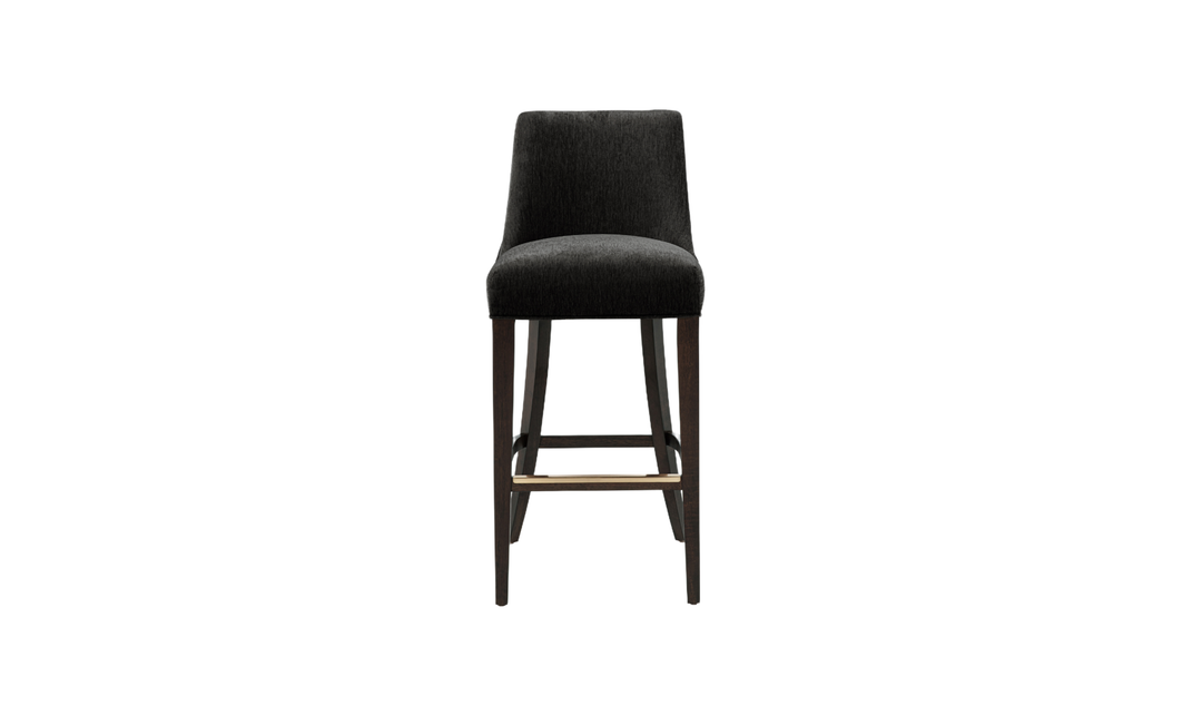 Manhattan Comfort Beever Wood Upholstered Chenille Barstool-Jennifer Furniture