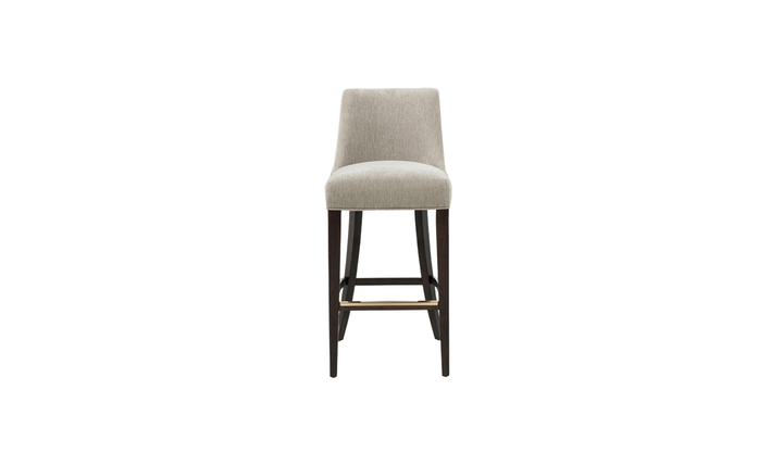 Manhattan Comfort Beever Wood Upholstered Chenille Barstool-Jennifer Furniture