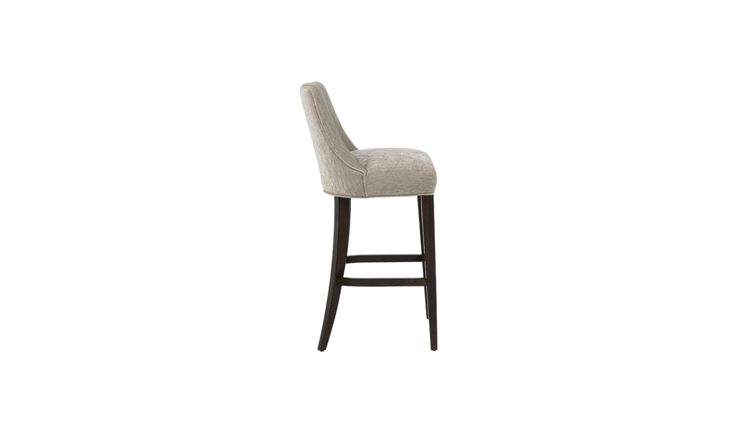 Manhattan Comfort Beever Wood Upholstered Chenille Barstool-Jennifer Furniture