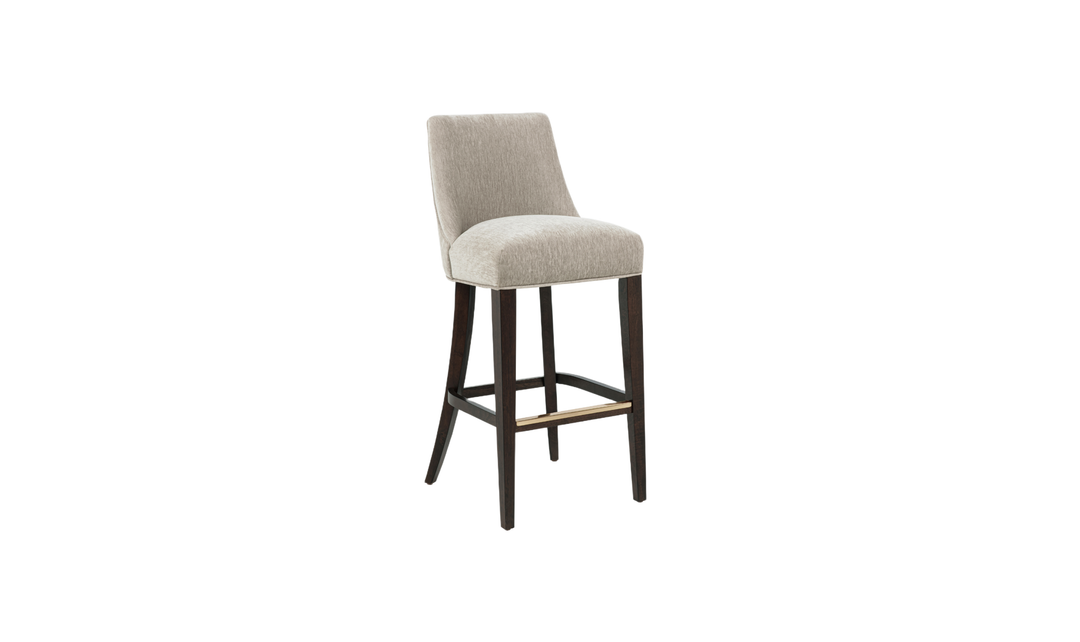 Manhattan Comfort Beever Wood Upholstered Chenille Barstool-Jennifer Furniture