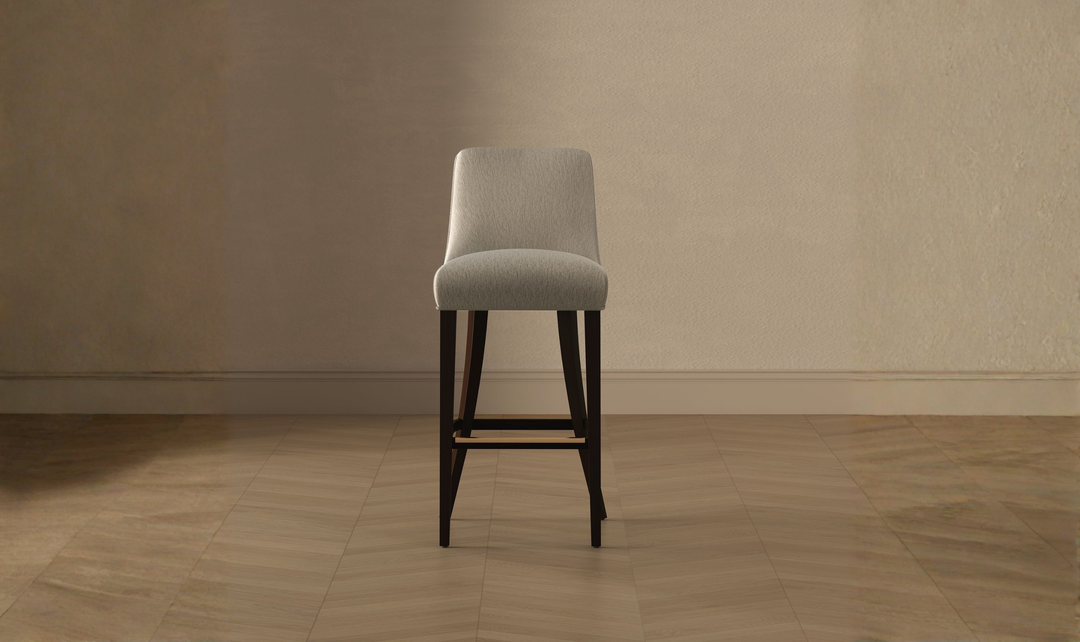 Manhattan Comfort Beever Wood Upholstered Chenille Barstool-Jennifer Furniture
