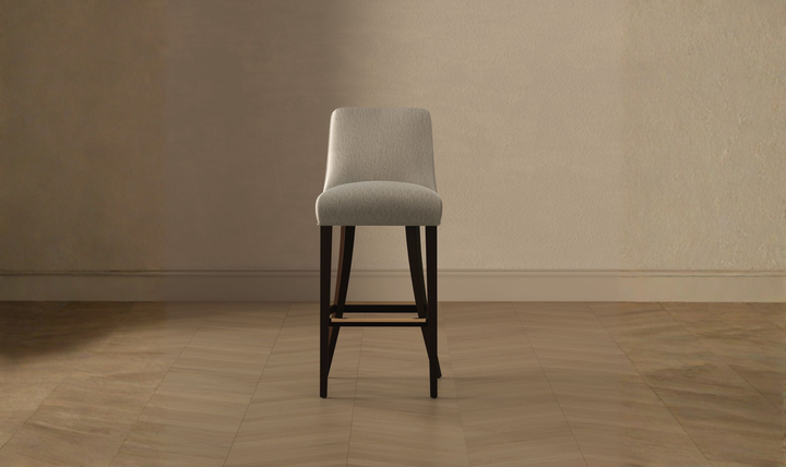 Manhattan Comfort Beever Wood Upholstered Chenille Barstool-Jennifer Furniture