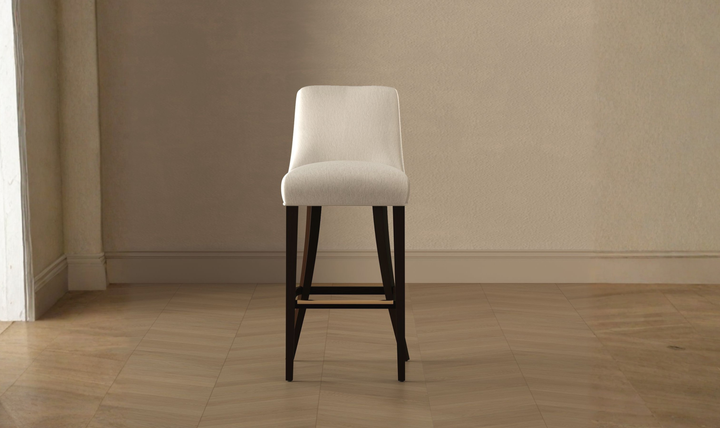 Manhattan Comfort Beever Wood Upholstered Chenille Barstool-Jennifer Furniture