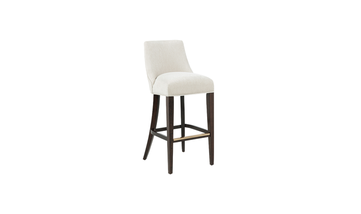 Manhattan Comfort Beever Wood Upholstered Chenille Barstool-Jennifer Furniture