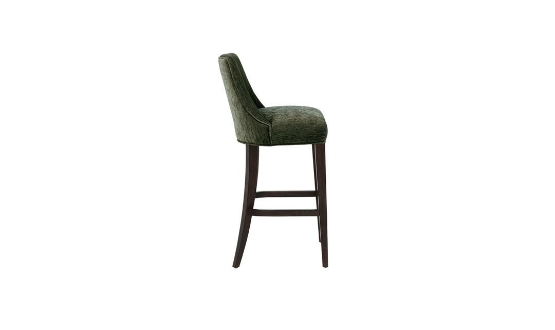 Manhattan Comfort Beever Wood Upholstered Chenille Barstool-Jennifer Furniture