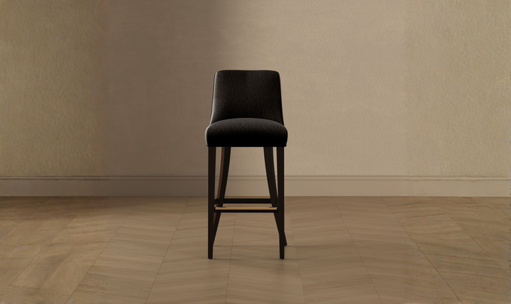Manhattan Comfort Beever Wood Upholstered Chenille Barstool-Jennifer Furniture