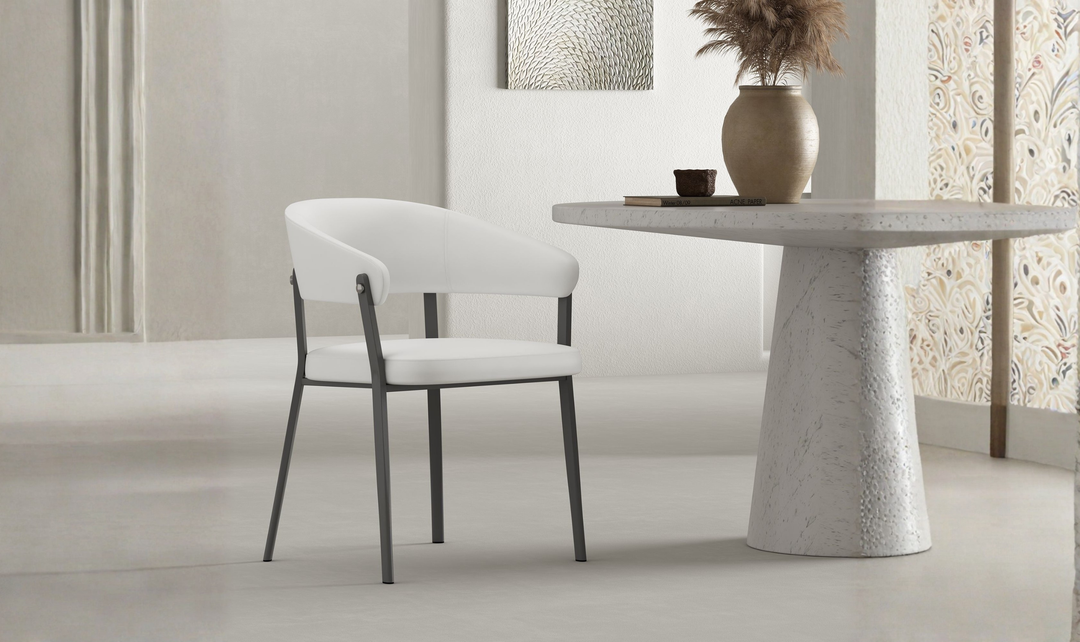 Manhattan Comfort Belle Leatherette Upholstered Dining Chair-Jennifer Furniture