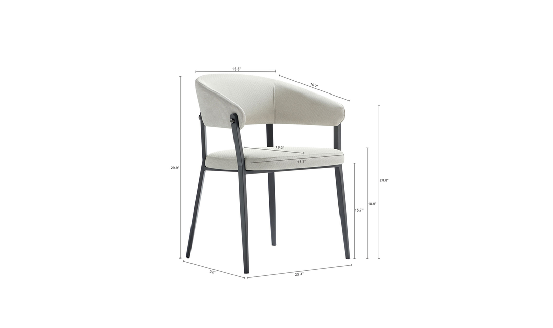 Manhattan Comfort Belle Leatherette Upholstered Dining Chair-Jennifer Furniture