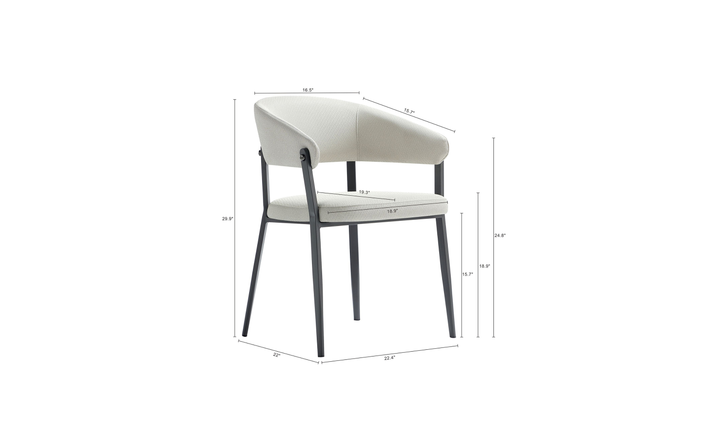 Manhattan Comfort Belle Leatherette Upholstered Dining Chair-Jennifer Furniture