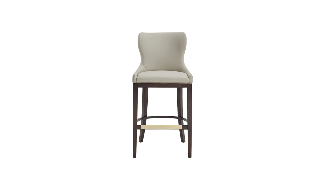Manhattan Comfort Blair Wood Upholstered Barstool-Jennifer Furniture