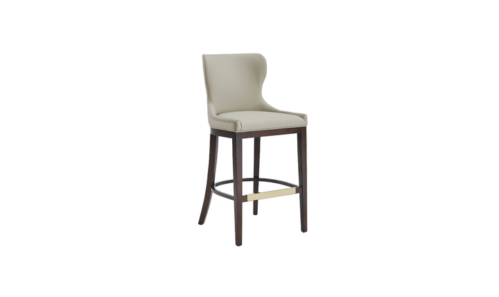 Manhattan Comfort Blair Wood Upholstered Barstool-Jennifer Furniture