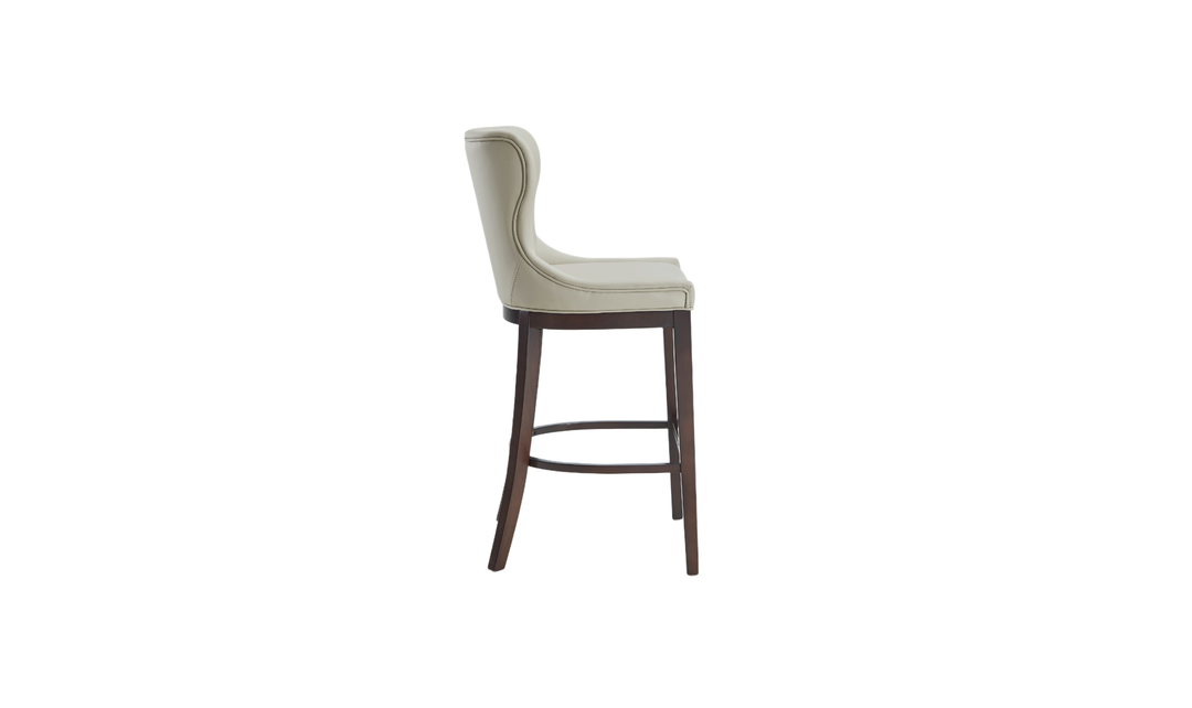 Manhattan Comfort Blair Wood Upholstered Barstool-Jennifer Furniture
